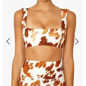 WeWoreWhat Cowhide Set - bra and leggings!